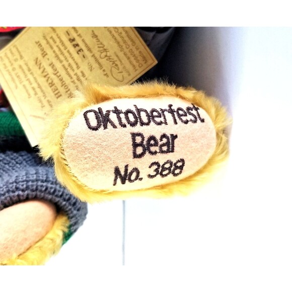 Vtg HERMANN Oktoberfest Mohair Teddy Bear Limited Edition Collectible 1994 - Picture 11 of 15